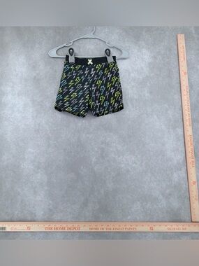 Baby Buns 2T Black neon Lightning Bolt Swim Trunks boys toddler